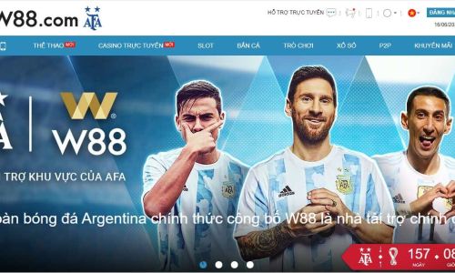 W88 Nhà cái uy tín, là nhà tài trợ của đội tuyển Argentina