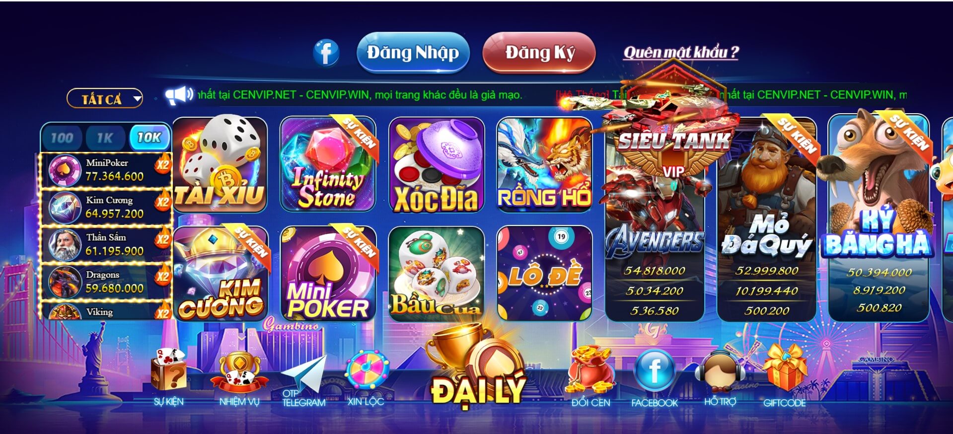 Cổng game CenVip