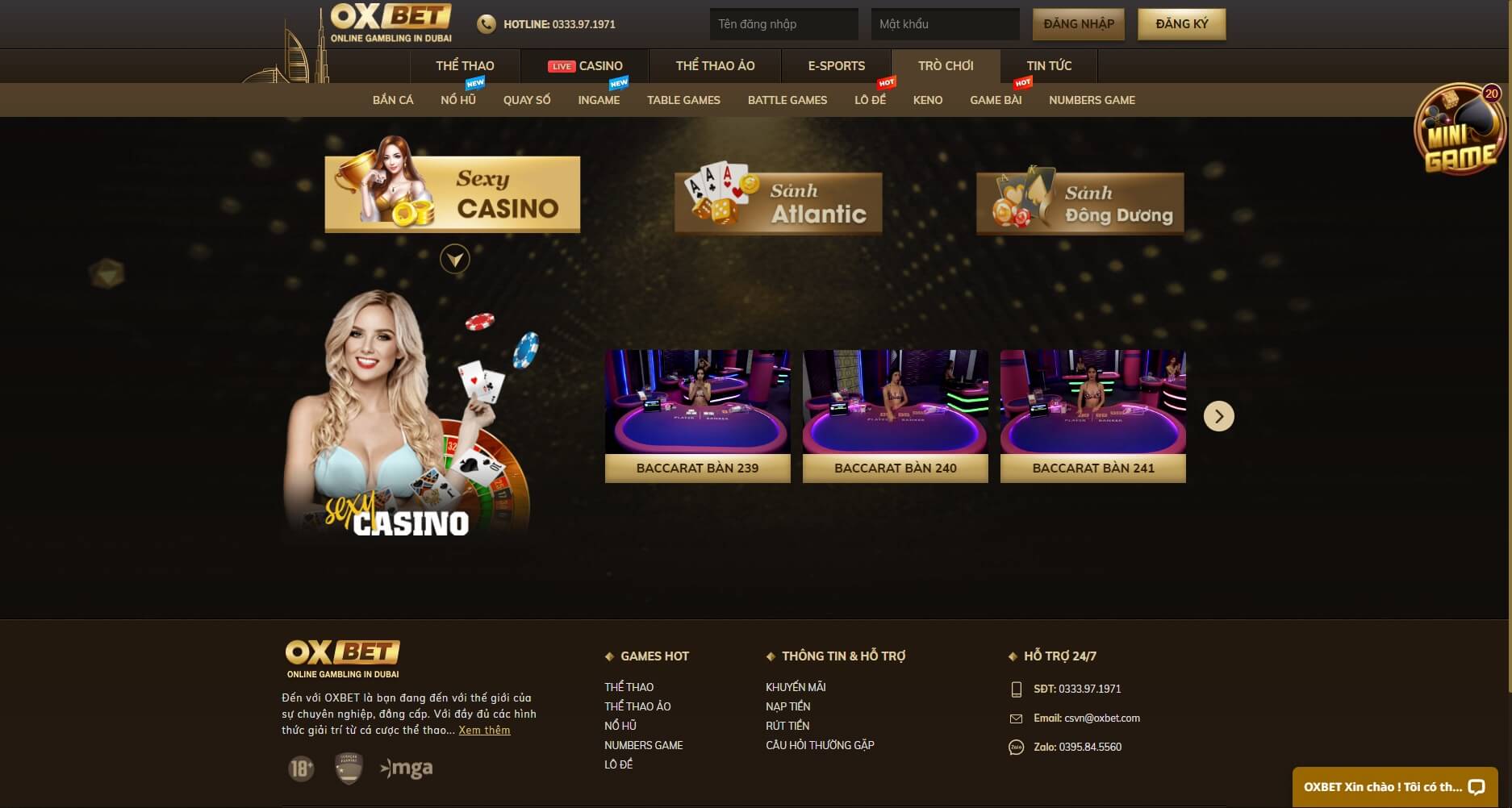 Casino trực tuyến oxbet